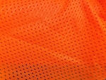 Neon Orange Football Mesh Jersey Fabric